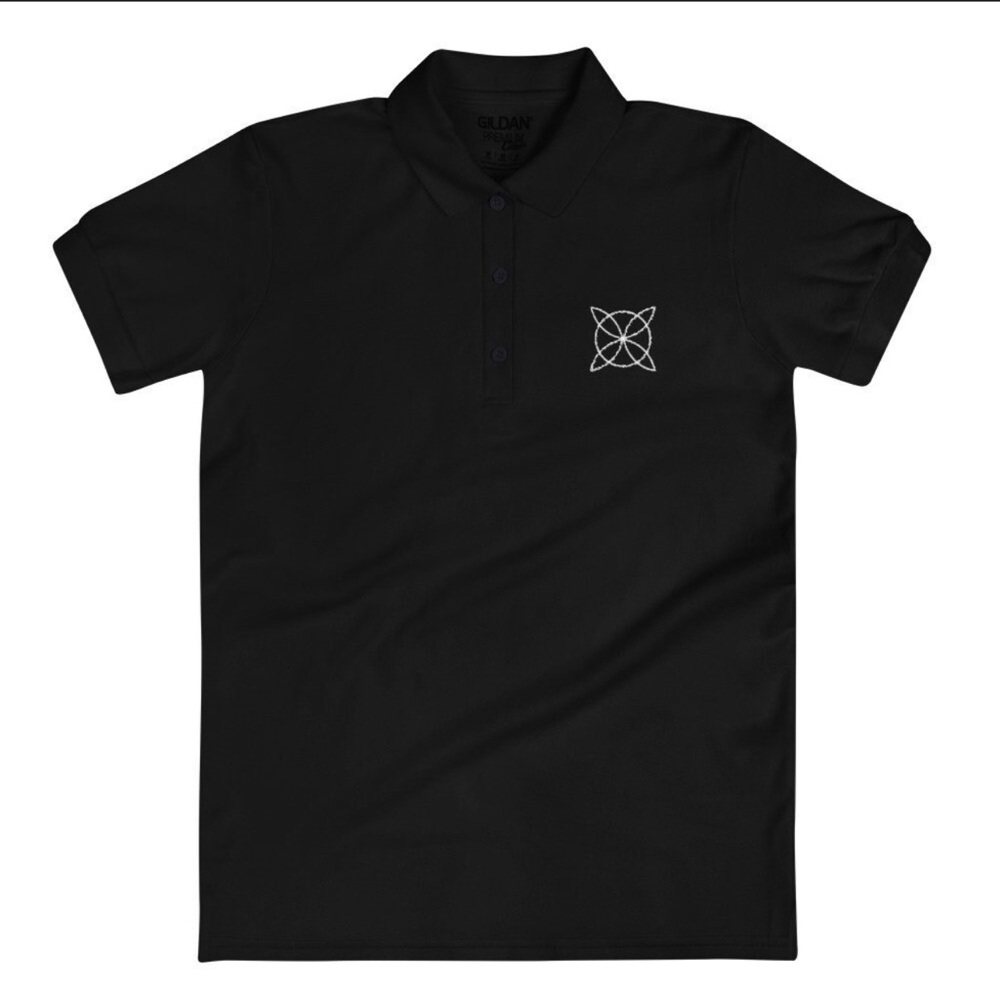 Runic Protection Symbol Embroidered Unisex Polo Shirt